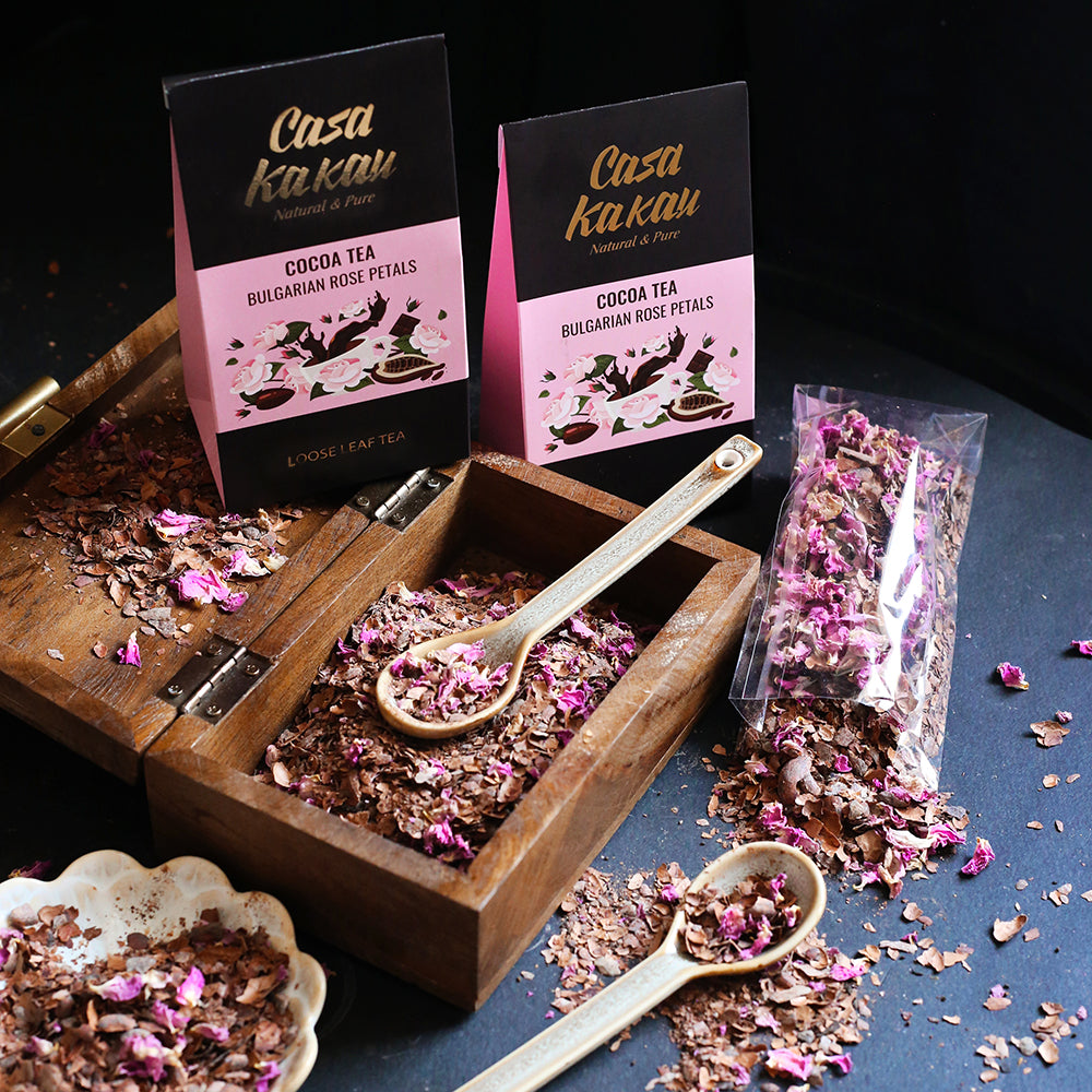 Какаов чай с листенца от българска роза