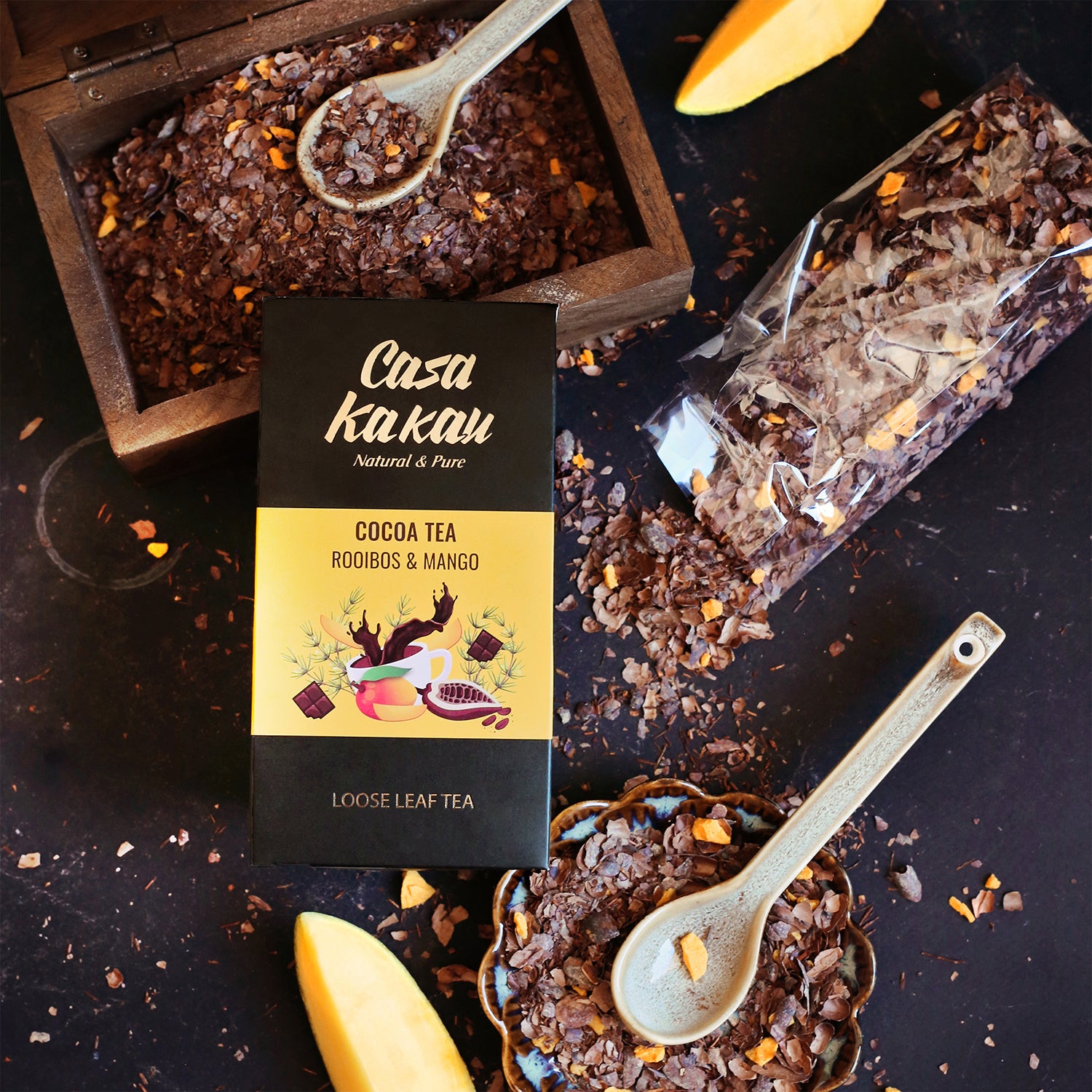 НАСИПЕН ЧАЙ КАКАО, РОЙБОС И МАНГО